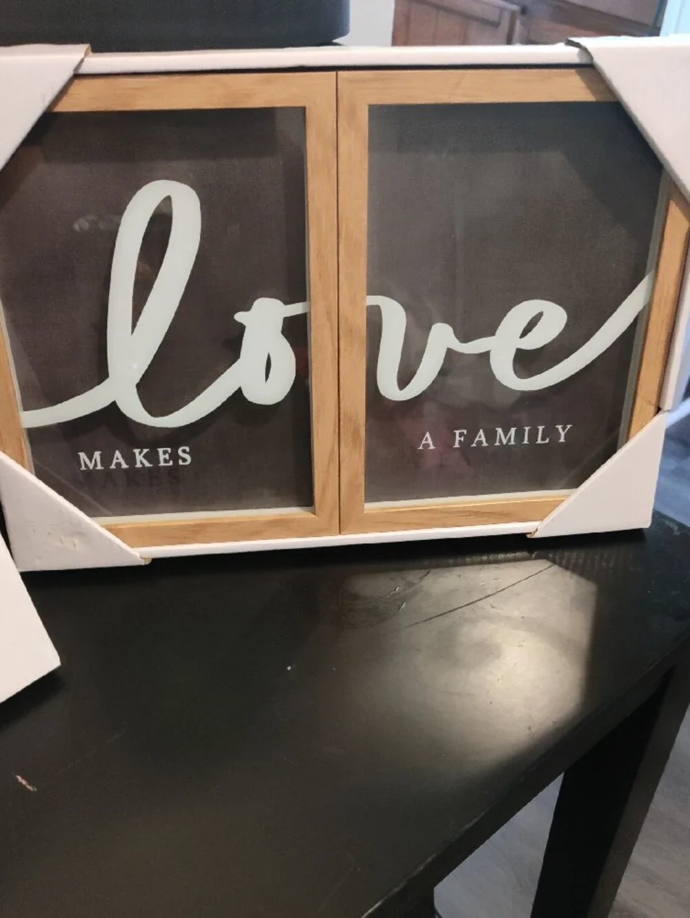 Framed 'Home is Wherever I'm With You' Wall Decor $10X 2